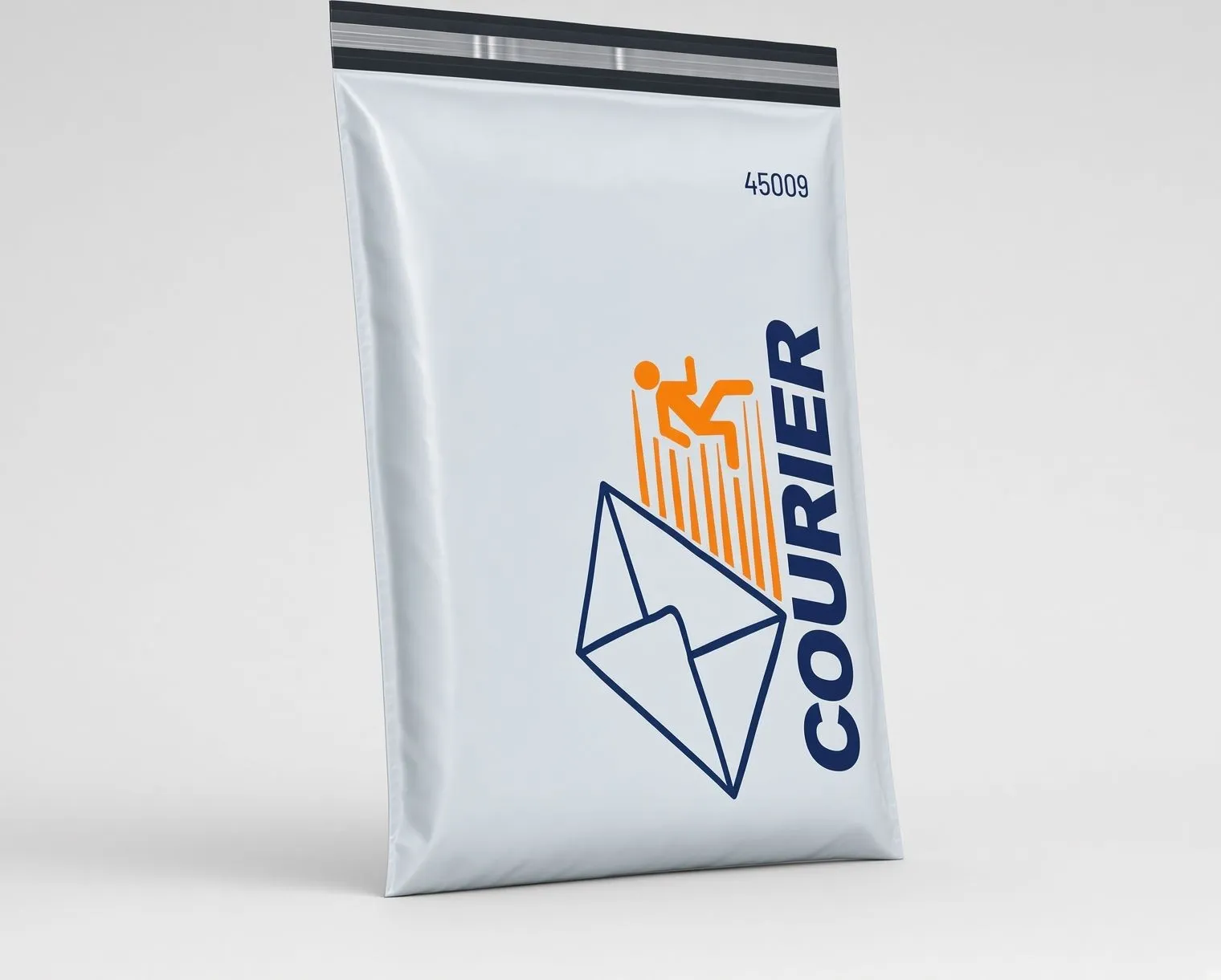 Bolsa courier con solapa adhesiva y portaguía