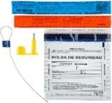 Precinto metálico de cinta con cierre de bola
